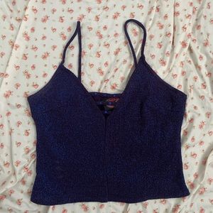 lip service glittery tank top